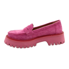 Mocassino scamosciato Filippo DP4586/23 FH Fucsia rosa 2