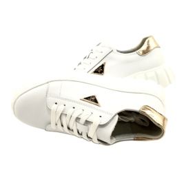 Sneakers in pelle Filippo DP4138 bianco d'oro 5