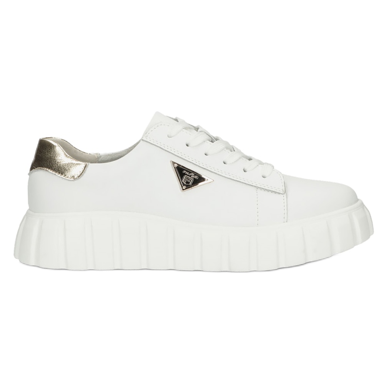 Sneakers in pelle Filippo DP4138 bianco d'oro 7