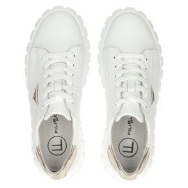 Sneakers in pelle Filippo DP4138 bianco d'oro 8