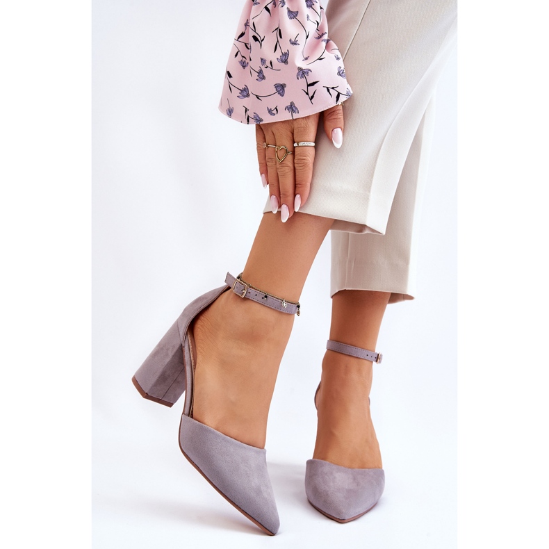 PS1 Décolleté con tacco in camoscio Grigio Lexie 1
