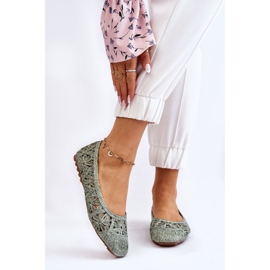 PS1 Ballerine alla moda traforate Thiago verde 1