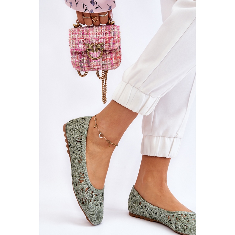 PS1 Ballerine alla moda traforate Thiago verde 2