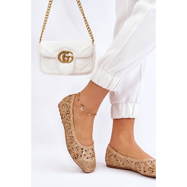 Ballerine alla moda traforate Beige Thiago 2