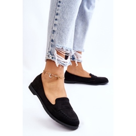 Comodi Mocassini da Donna in Pelle Scamosciata Nero Lucca 2