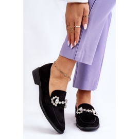 PS1 Eleganti mocassini in camoscio nero Aliya 1