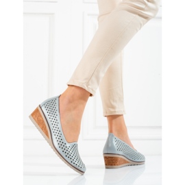 W. Potocki Décolleté traforate da donna Potocki grigio 2