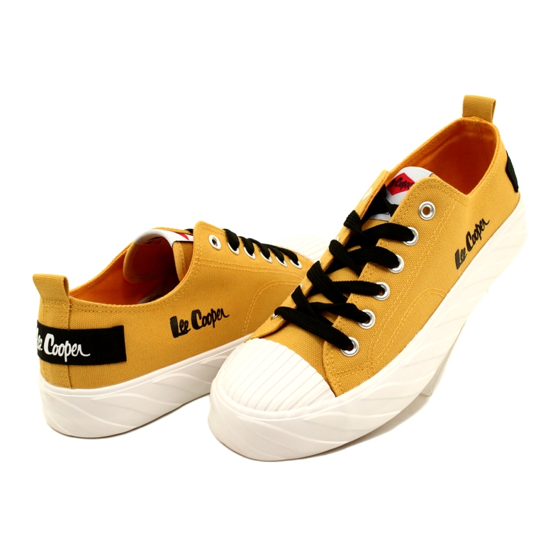 Scarpe da ginnastica con plateau Lee Cooper LCW-23-44-1649L Giallo 4
