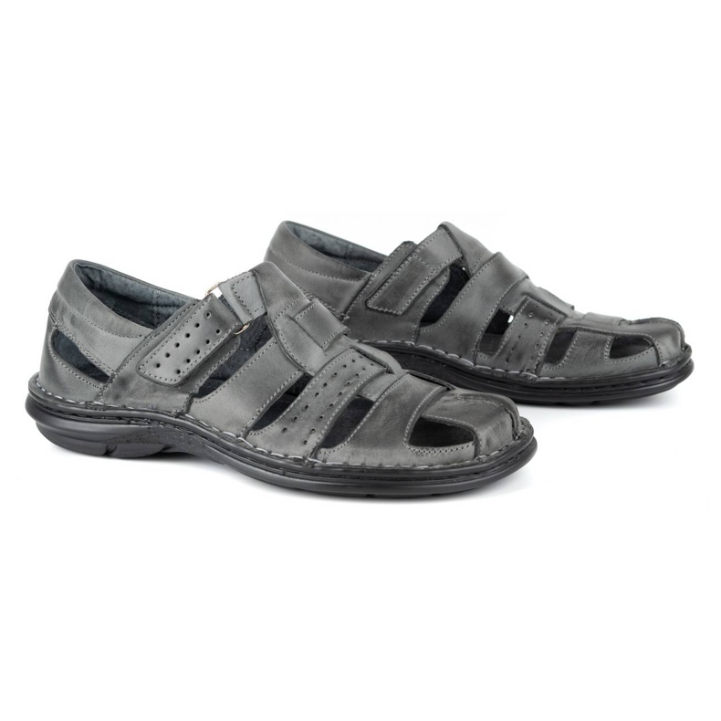 Olivier 467 Sandali da uomo grigi grigio 3
