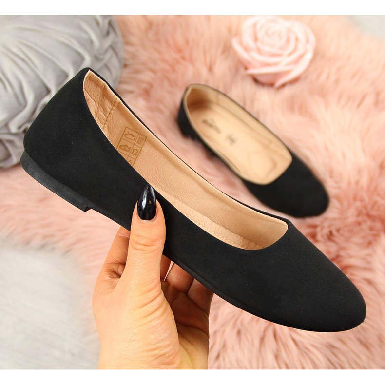 Ballerine da donna in camoscio nero eVento 9BL02-1031 2