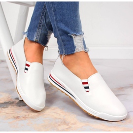 Sneakers slip-on da donna in pelle Filippo DP3510 bianche bianca 1