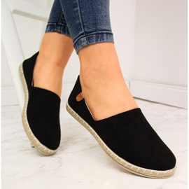Espadrillas slip-on da donna con intagli nere NEWS 20TX02-2416 nero 1