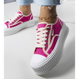 PA1 Sneakers con plateau rosa scuro di Connie 1