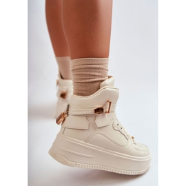 FB2 Scarpe sportive alte da donna isolate Beige Lexa 2