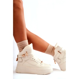 FB2 Scarpe sportive alte da donna isolate Beige Lexa 4