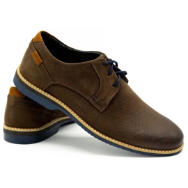 KOMODO Scarpe casual da uomo in pelle 859L marrone 3