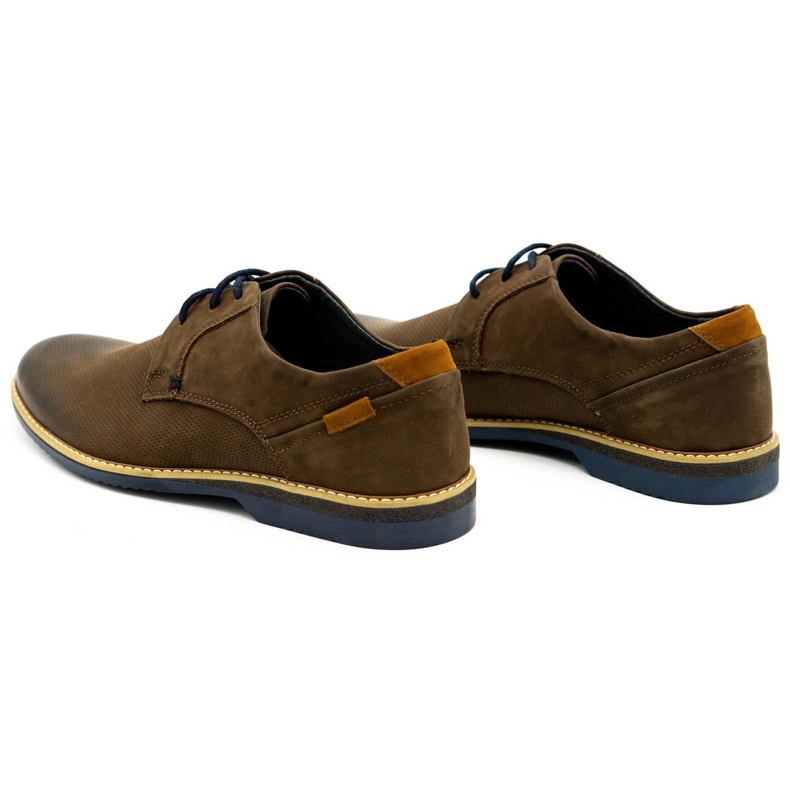 KOMODO Scarpe casual da uomo in pelle 859L marrone 4
