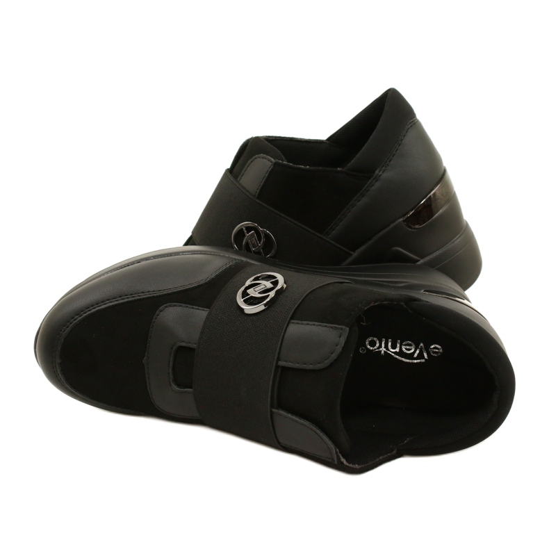 Scarpe Slip-on Wedge Sneakers Evento 23SP35-5320 Nero 5