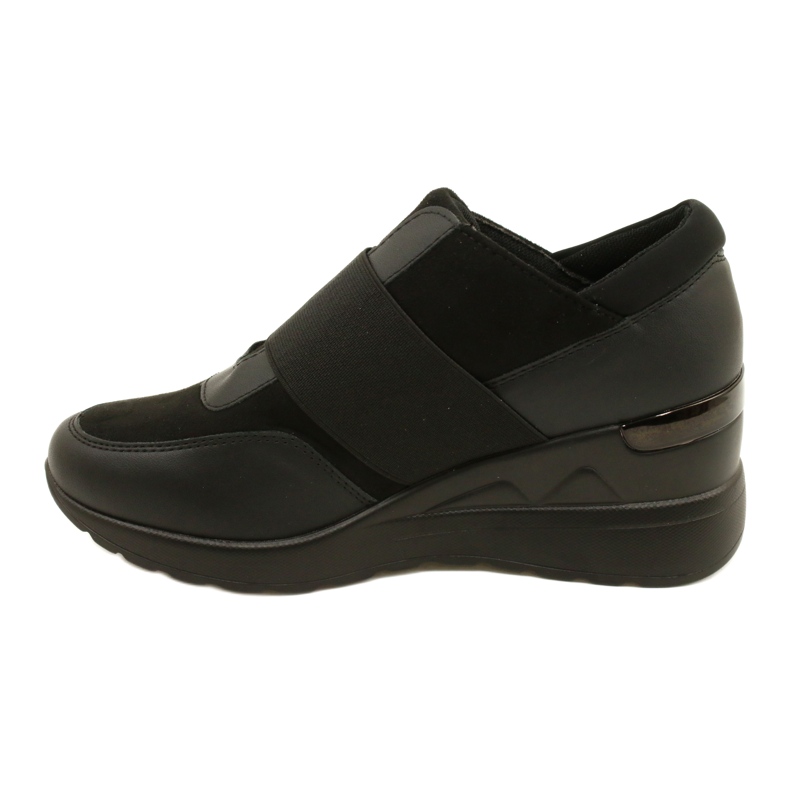 Scarpe Slip-on Wedge Sneakers Evento 23SP35-5320 Nero 1