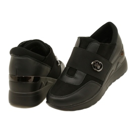 Scarpe Slip-on Wedge Sneakers Evento 23SP35-5320 Nero 3