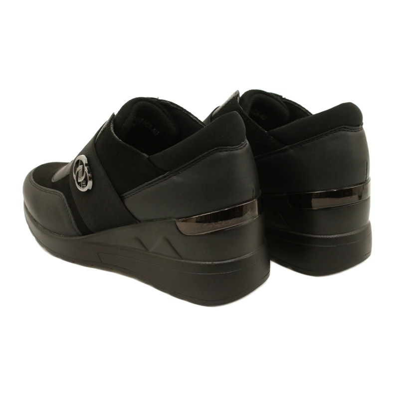 Scarpe Slip-on Wedge Sneakers Evento 23SP35-5320 Nero 6