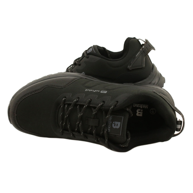 Scarpe sportive da trekking softshell da uomo nere McBraun nero 6