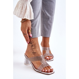 S.Barski Jaxen Sandali Con Tacco Argento Con Strass d'argento 1