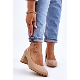 Décolleté Sul Tacco Sergio Leone PB178 Beige 1