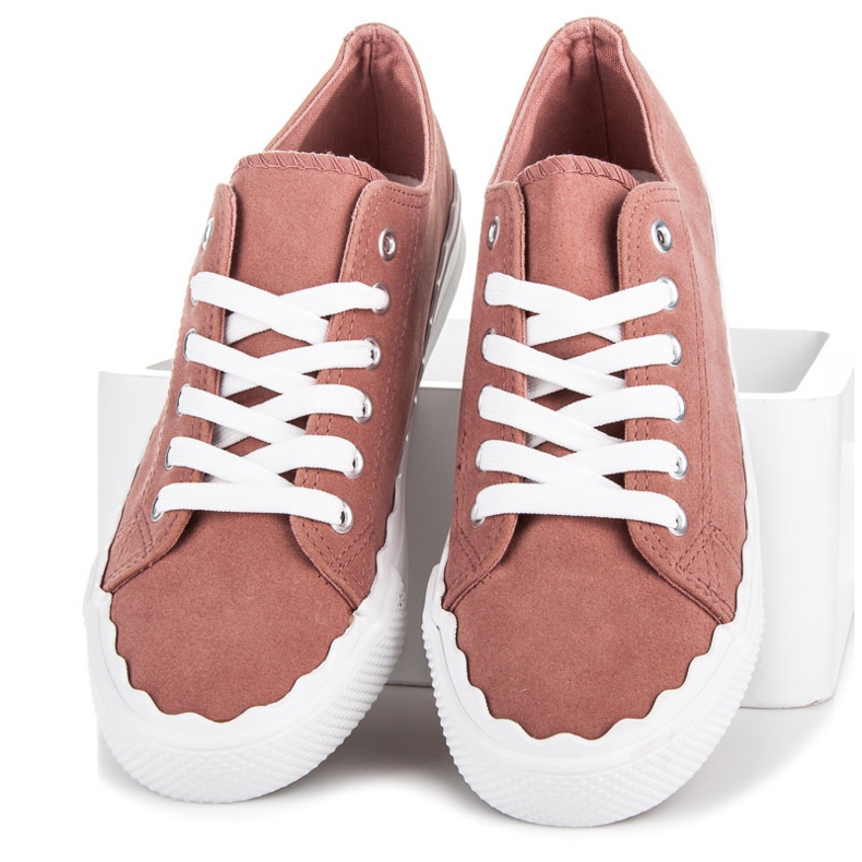 Sneakers allacciate rosa 1