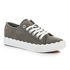 Scarpe da ginnastica allacciate grigio 1