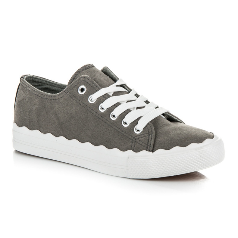 Scarpe da ginnastica allacciate grigio 1