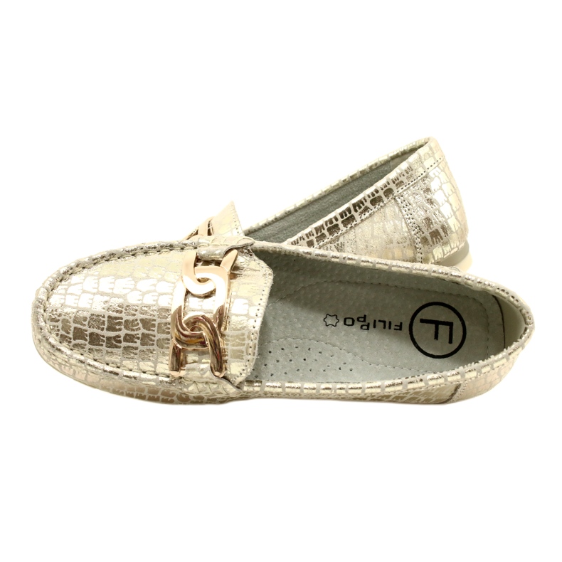 Mocassino Filippo DP3630/23 in pelle dorata beige d'oro 6
