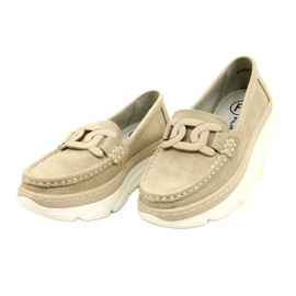 Mocassini in pelle Filippo DP4552/23 beige 3