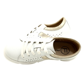 Sneakers in pelle traforata Filippo DP4531/23 WH GO bianco 5