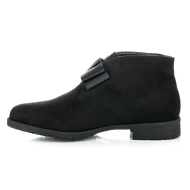 Ideal Shoes Stivali Piatti Con Un Fiocco nero 1
