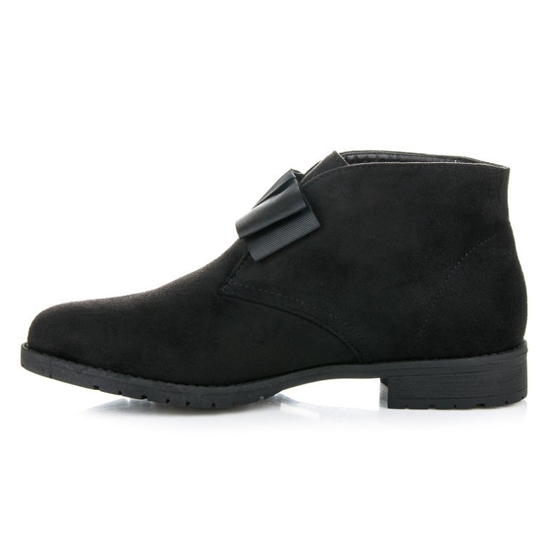 Ideal Shoes Stivali Piatti Con Un Fiocco nero 1