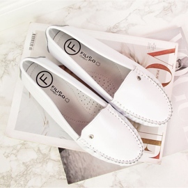 Mocassini donna in pelle bianco Filippo 2