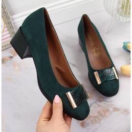Decolleté da donna in camoscio verde Jezzi RMR2130A-9 1