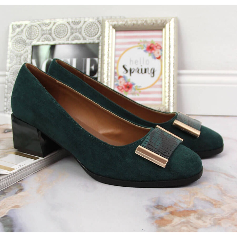 Decolleté da donna in camoscio verde Jezzi RMR2130A-9 2