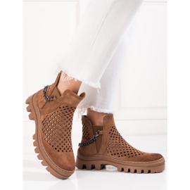 Stivali traforati da donna Potocki Brown marrone 1