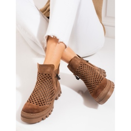 Stivali traforati da donna Potocki Brown marrone 2