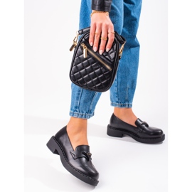 W. Potocki Mocassini da donna neri sulla piattaforma nero 1