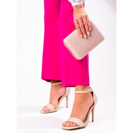 Sandali con tacco alto beige da donna di Shelovet 1