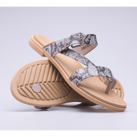 Sandali Crocs Tulum Toe Post da donna W 206108-15W marrone 1