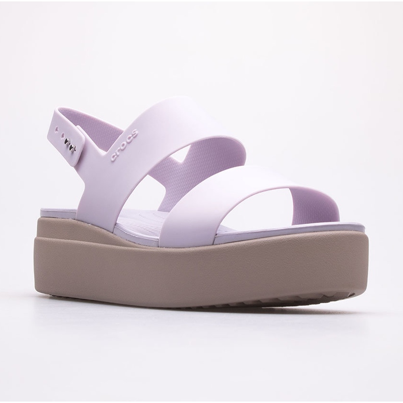 Sandali con zeppa bassi Crocs Brooklyn 206453-5PV viola 1