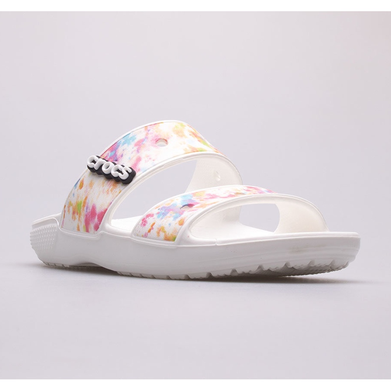 Pantofole da donna CROCS Classic Tie Dye Graphic 207283-928 bianca multicolore 1