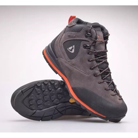 Scarpe da trekking da uomo BERGSON Castor Mid Stx 3.0 marrone grigio 1
