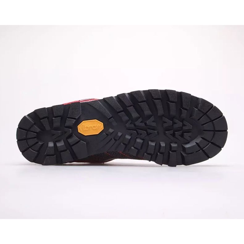 BERGSON Kadam Low Stx scarpe da trekking da uomo nero rosso 1