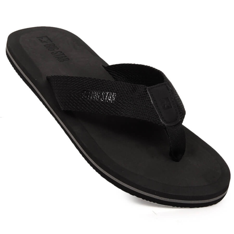 Infradito da uomo nere Big Star LL174618 nero 1