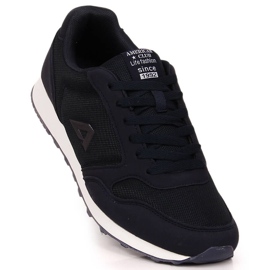Scarpe sportive stringate American Club 136/23 blu navy 1